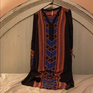 SOLD Free People Long Sleeved Tunic Dress